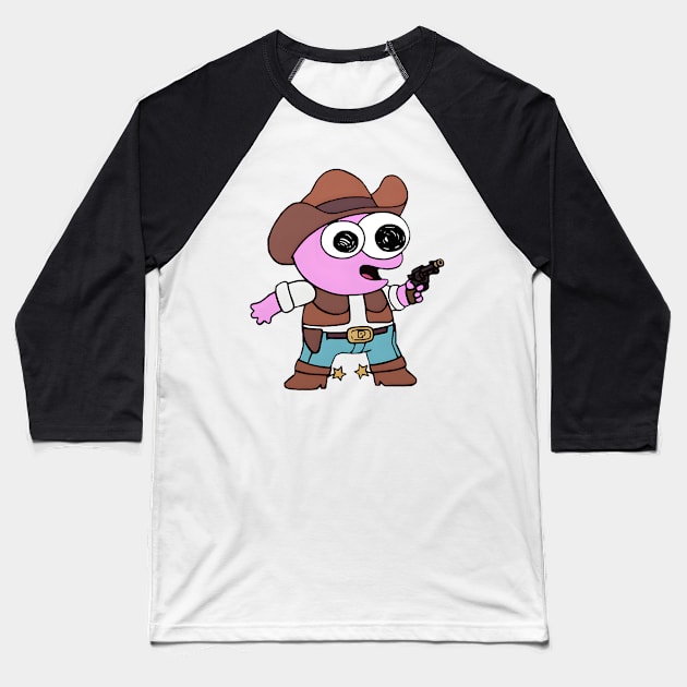 Cowboy Adult Swim Baseball T-Shirt by BIttuvin